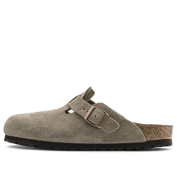 

Тапочки boston suede leather sandals 'taupe' Birkenstock, бежевый