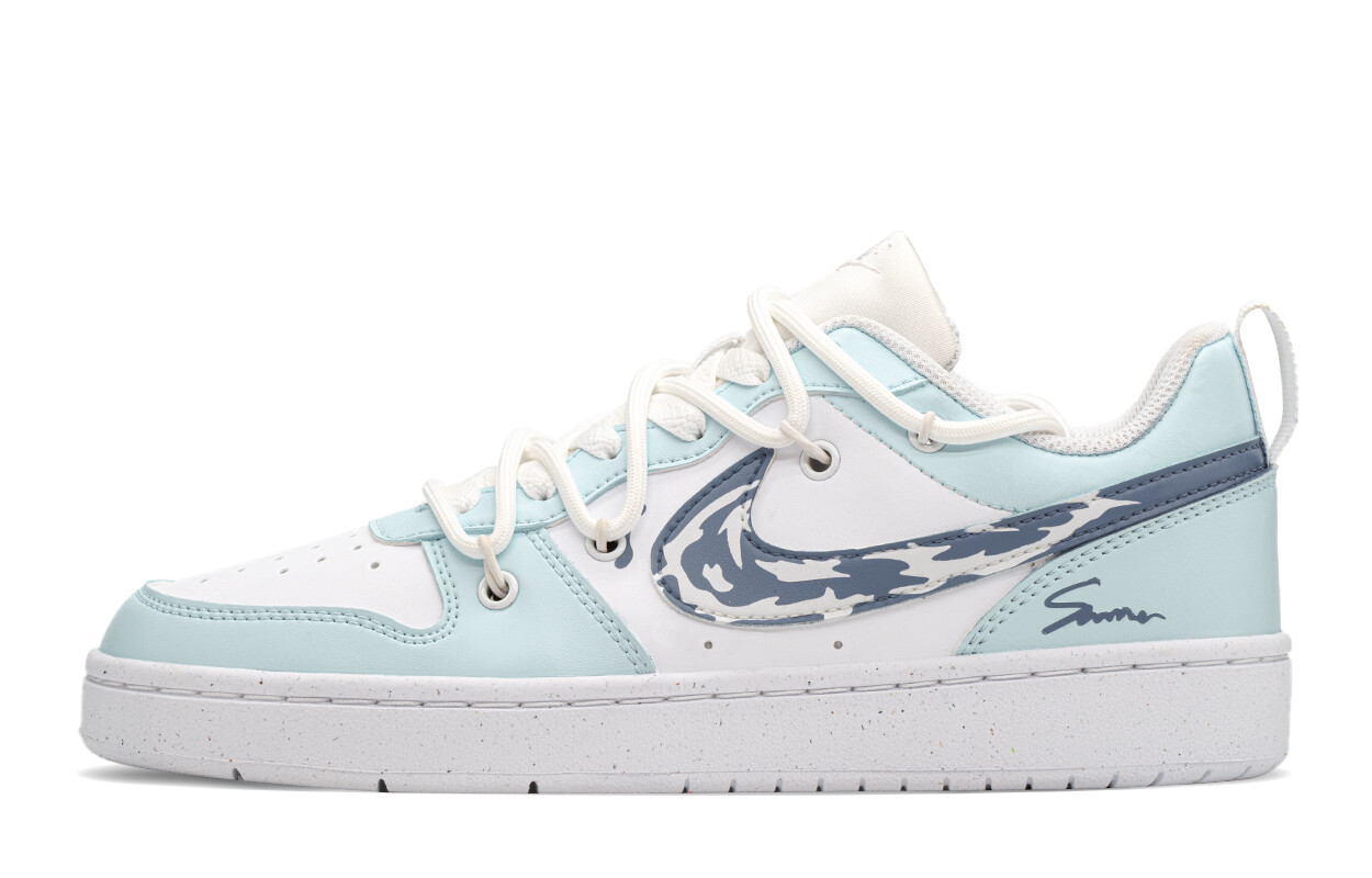 

Кроссовки Nike Court Borough Skateboarding Shoes Women's Low-top White/blue, белый/синий