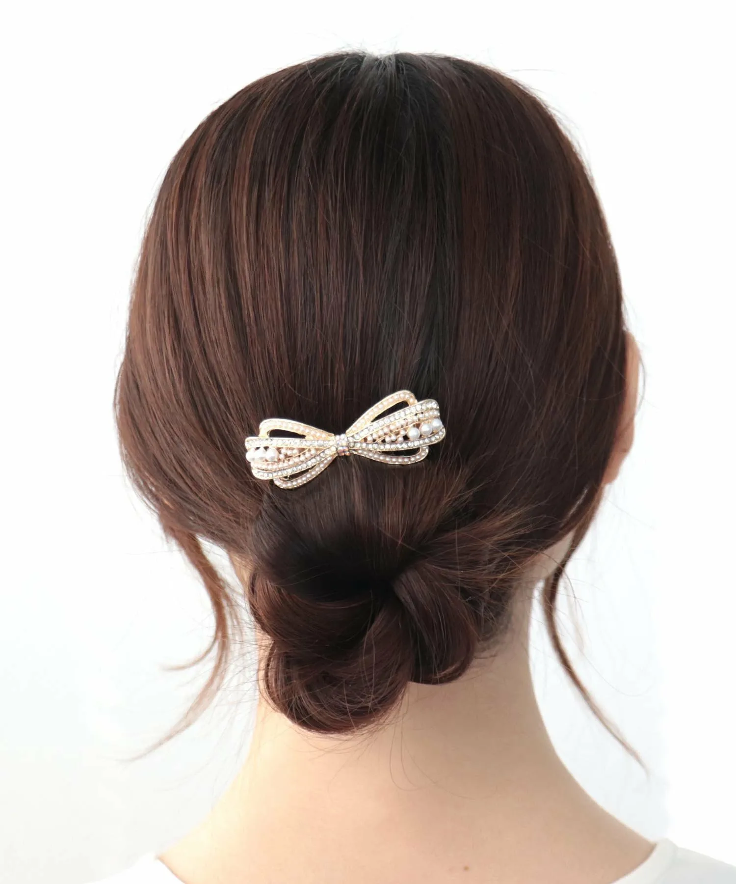 Pearl x Bijou Ribbon Comb Three Four Time, gold — фото 3