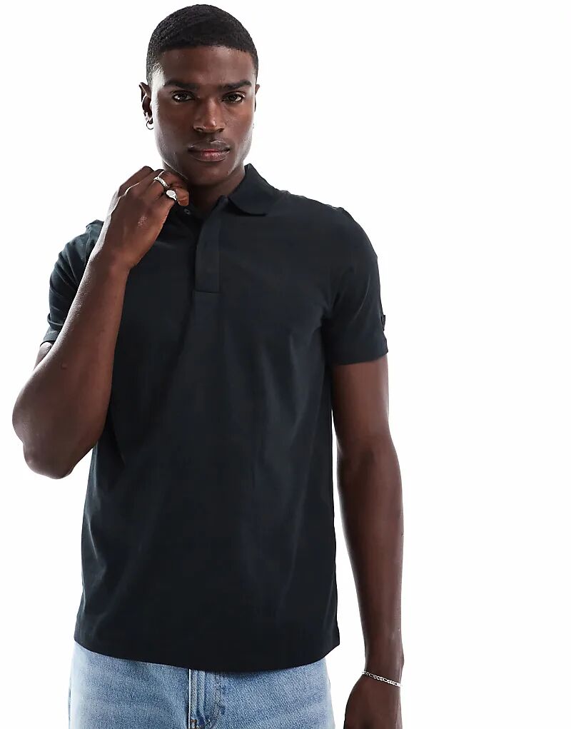 

Рубашка поло Tonal Eagle из сверхтонкого хлопка черного цвета Lyle & Scott