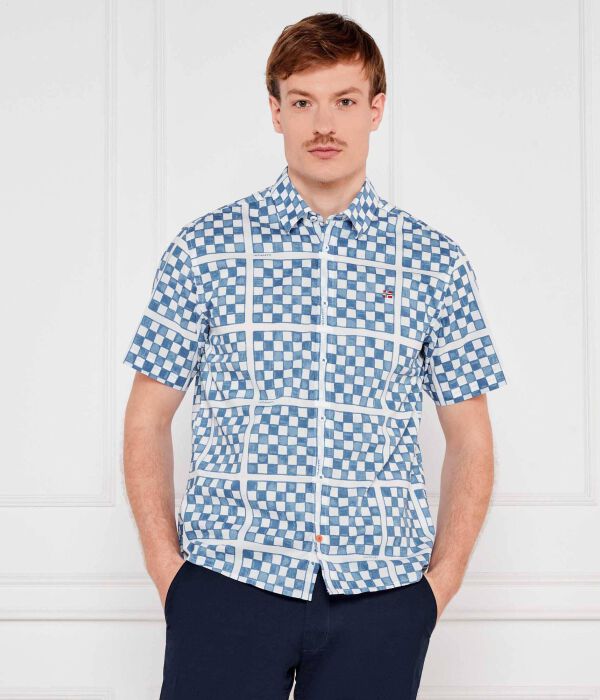

Рубашка в зелёном цвете Loose fit Napapijri, синий