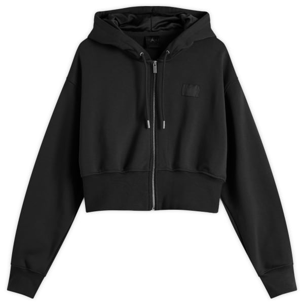 

Укороченная толстовка с капюшоном Flight из флиса Air Jordan, черный/дымчато-серый