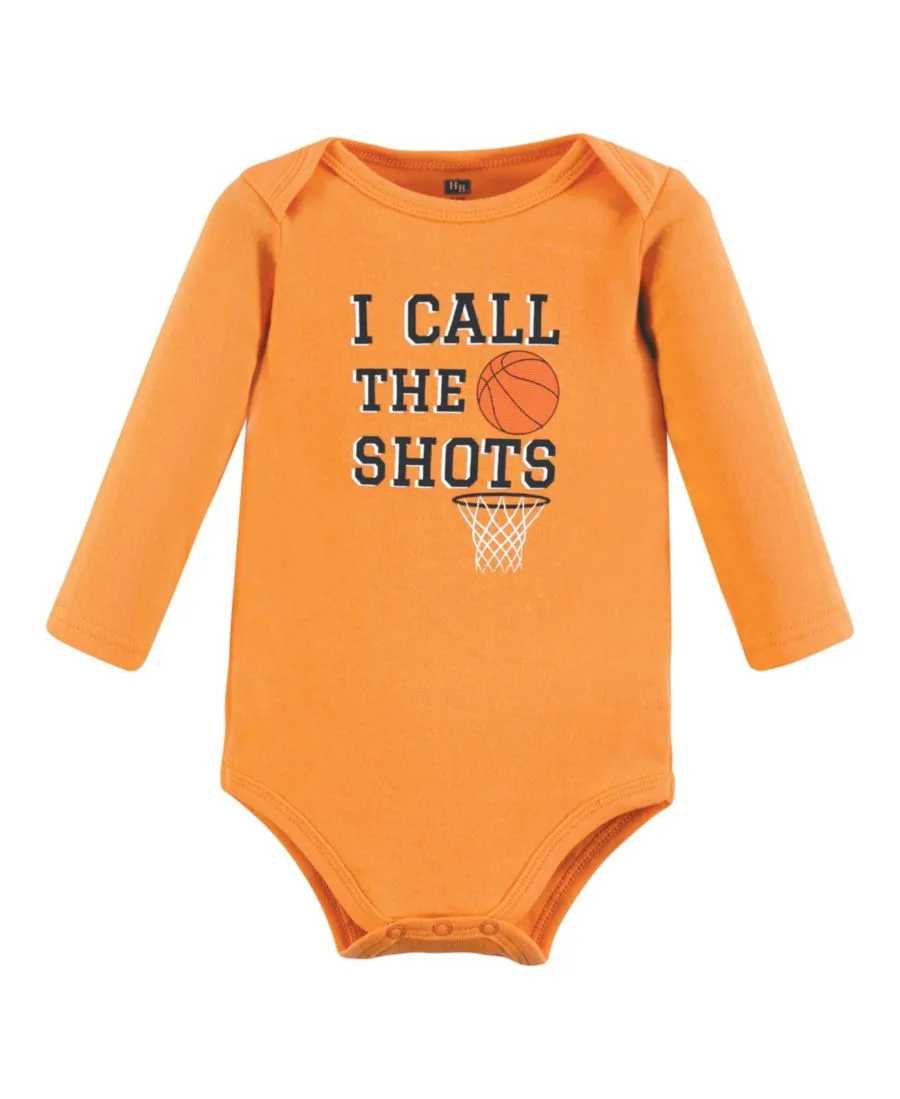 Набор из 7 хлопковых боди с длинными рукавами для младенцев Hudson Baby, Sports Stripes — фото 3