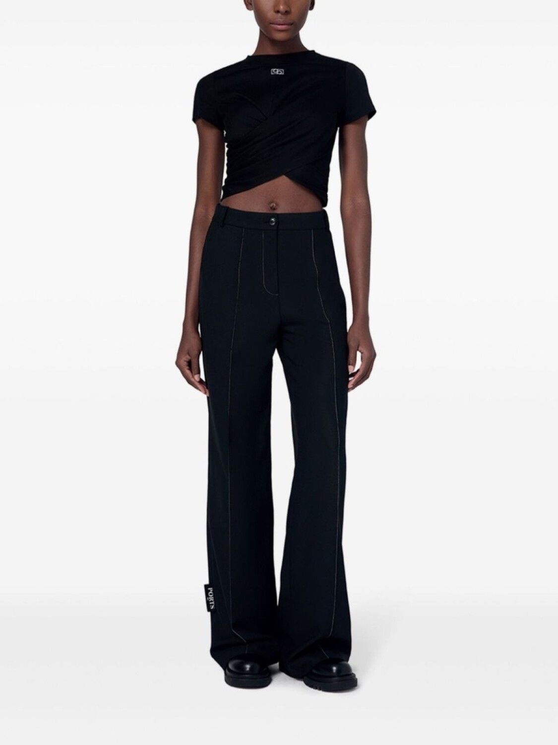 

Ports 1961 футболка из хлопка с аппликацией логотипа, черный