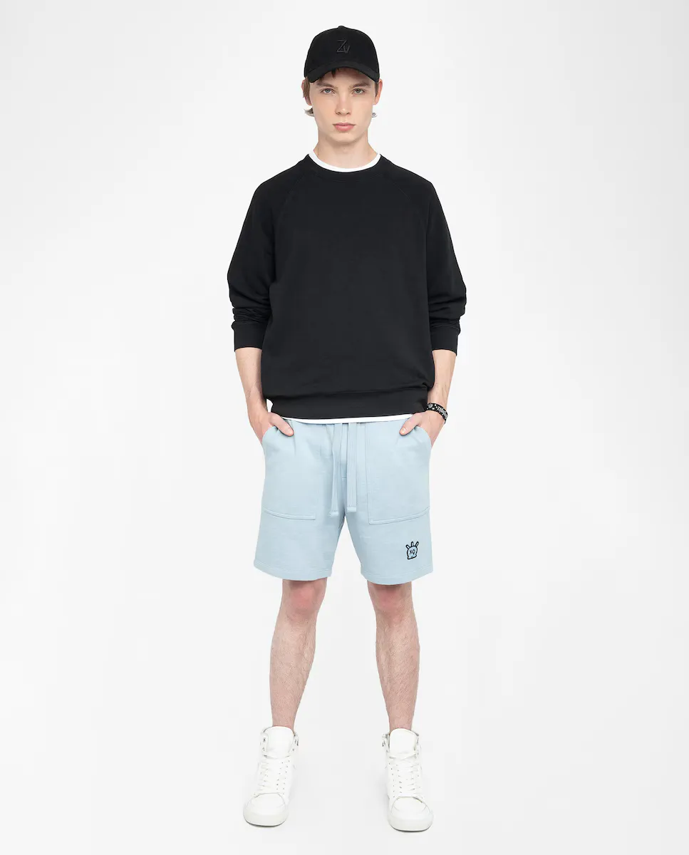 

Шорты Pablo прямые среднего размера для мужчин Zadig & Voltaire, светло-голубой