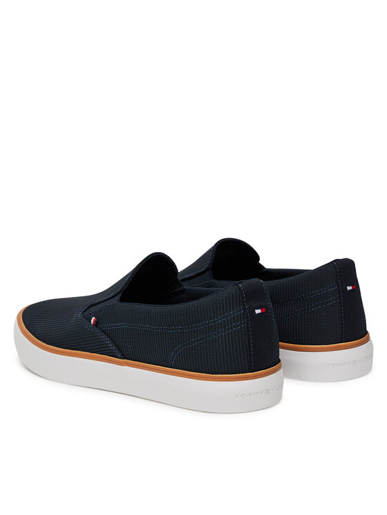 Тканевые кроссовки Th Hi Vulc Core Low Ii Slipon FM0FM05514 Tommy Hilfiger, синий — фото 3