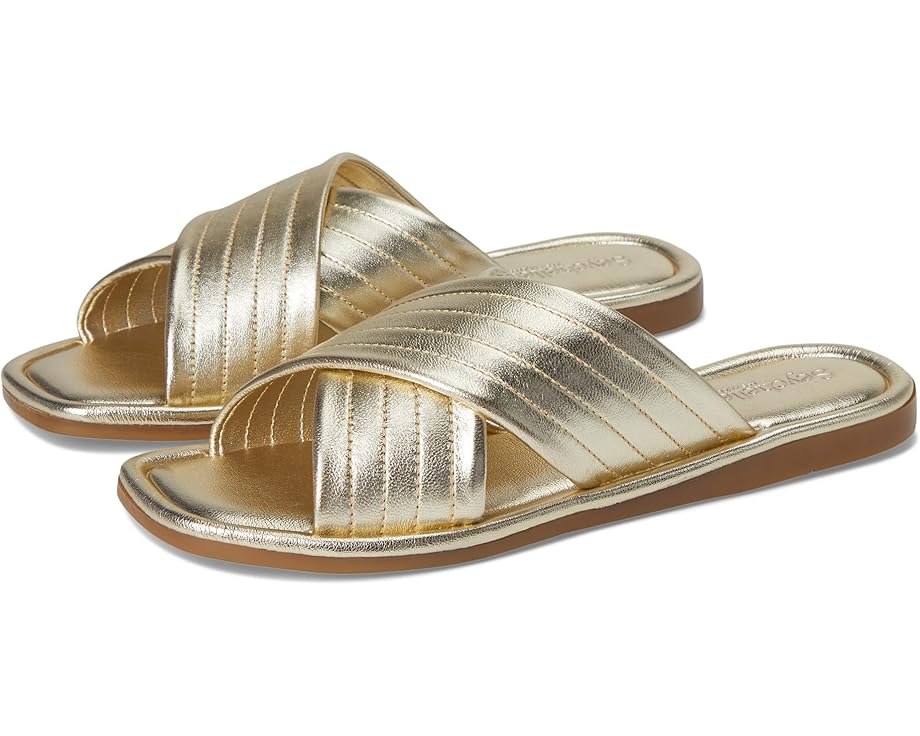 Сандалии Seychelles Courage Metallic Leather Slide Sandal, золотой