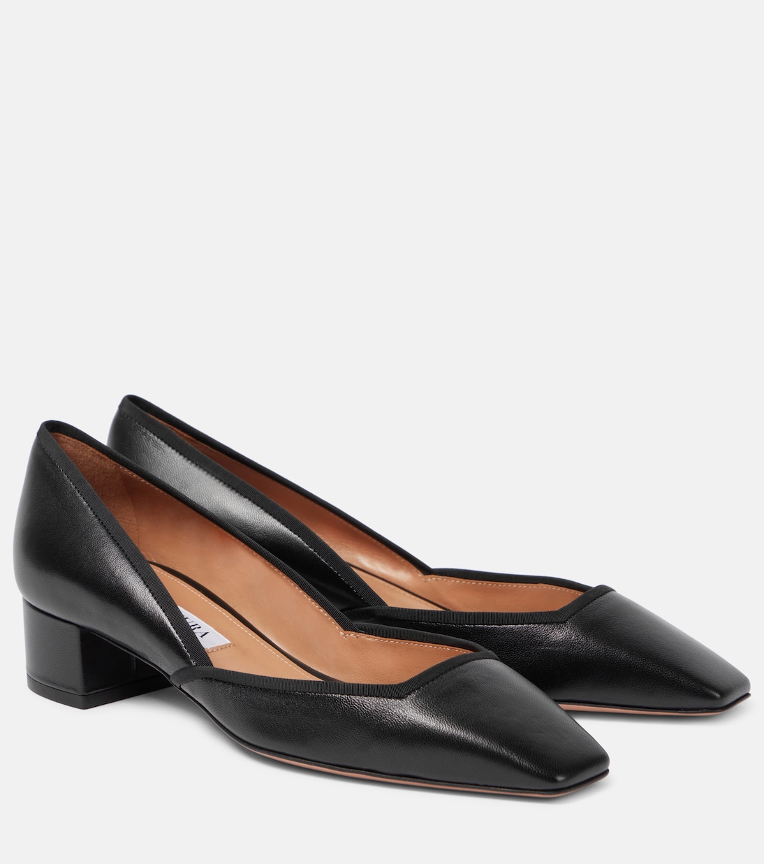 Туфли-лодочки Maia 35 из кожи Aquazzura, черный