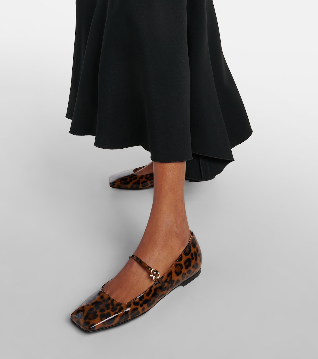 Туфли Мэри Джейн из лакированной кожи Christina Gianvito Rossi, Leopard Print — фото 4