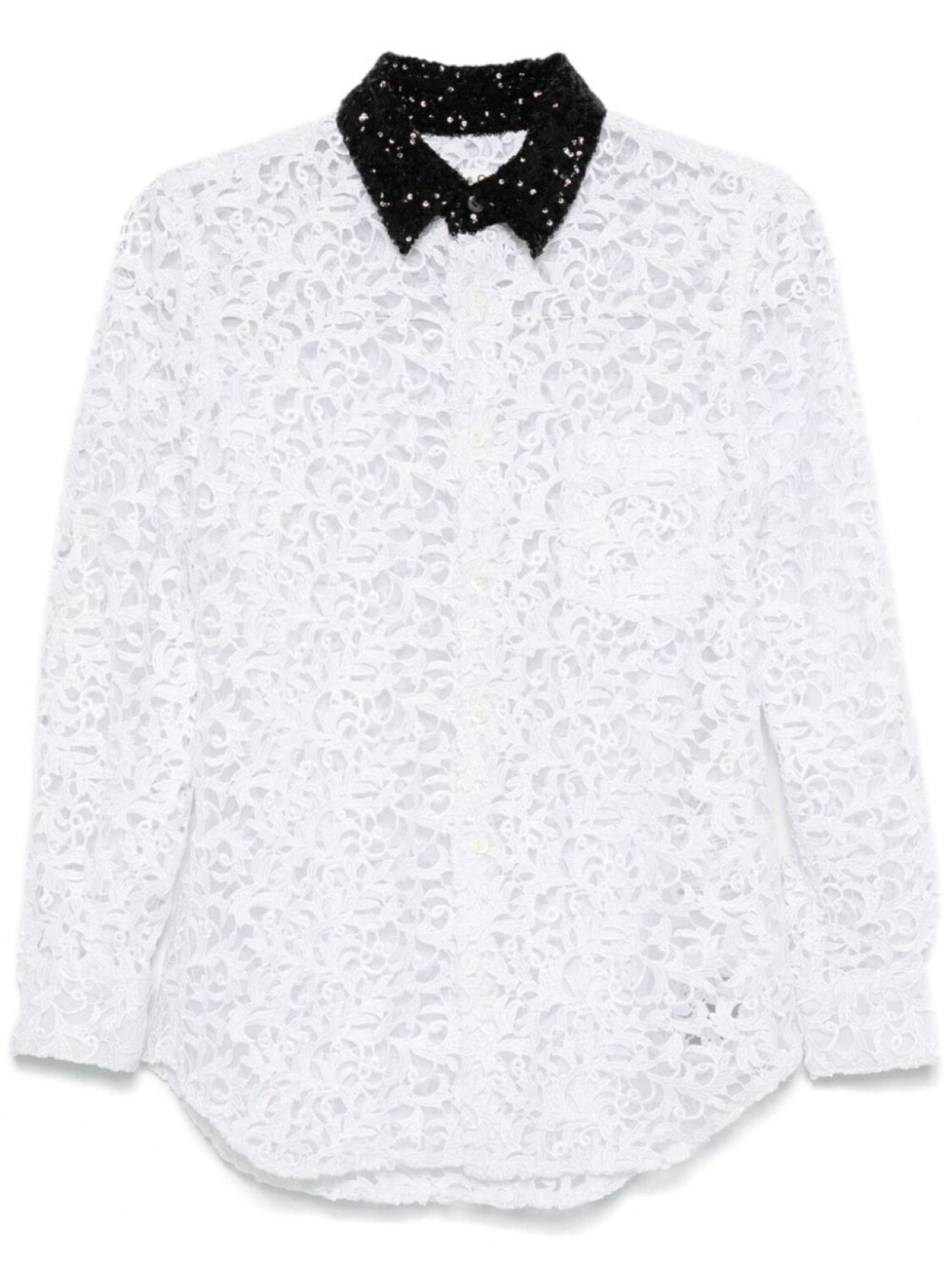 

Рубашка из гипюра и кружева Comme Des Garçons, белый