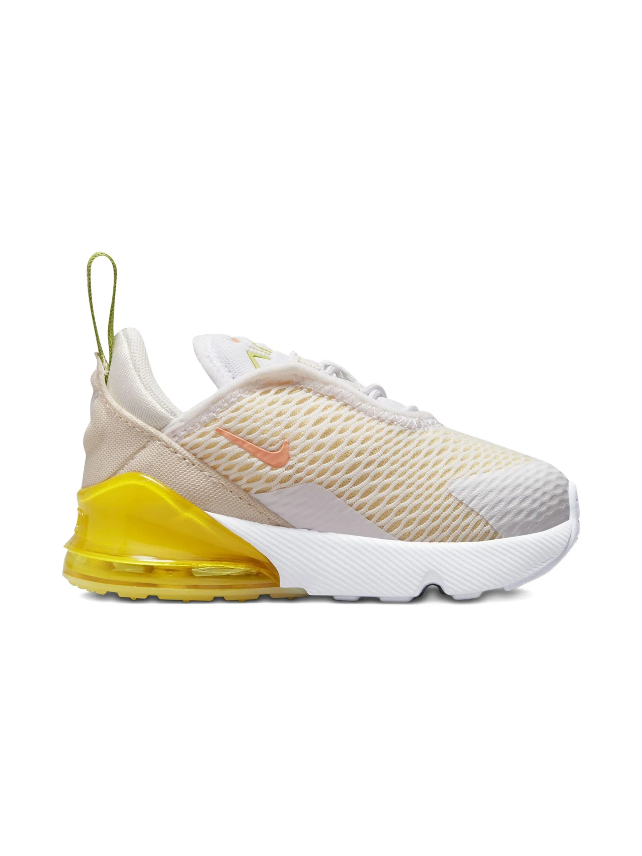 Кроссовки Air Max 270 White/Yellow Strike Nike Kids, белый — фото 2