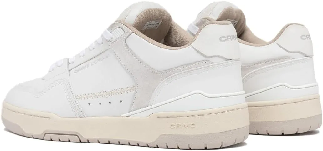 Кроссовки Crime London Dribble White Trainers, белый — фото 4