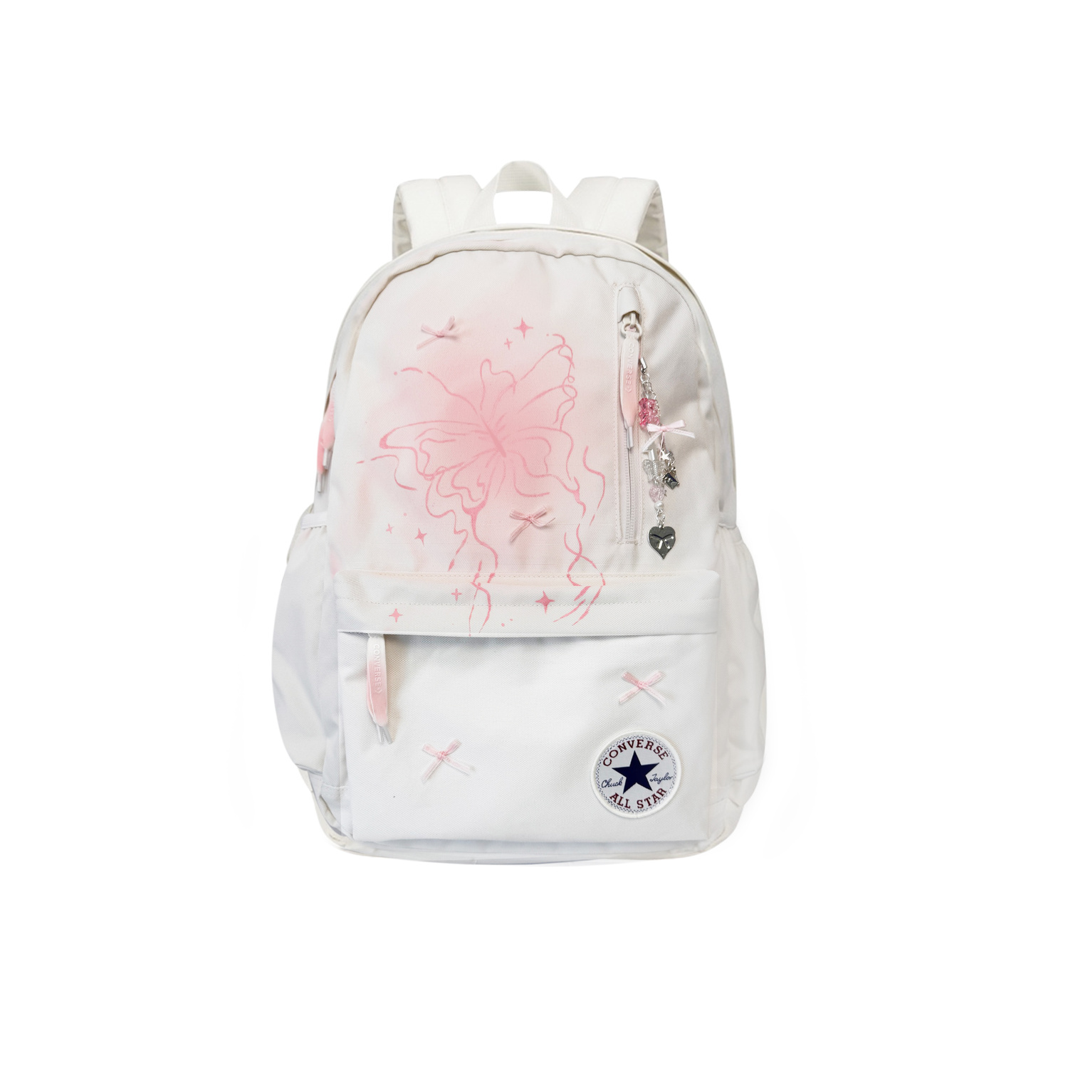 

Converse Полиэстеровый рюкзак среднего размера женский бело-розовый, White Pink