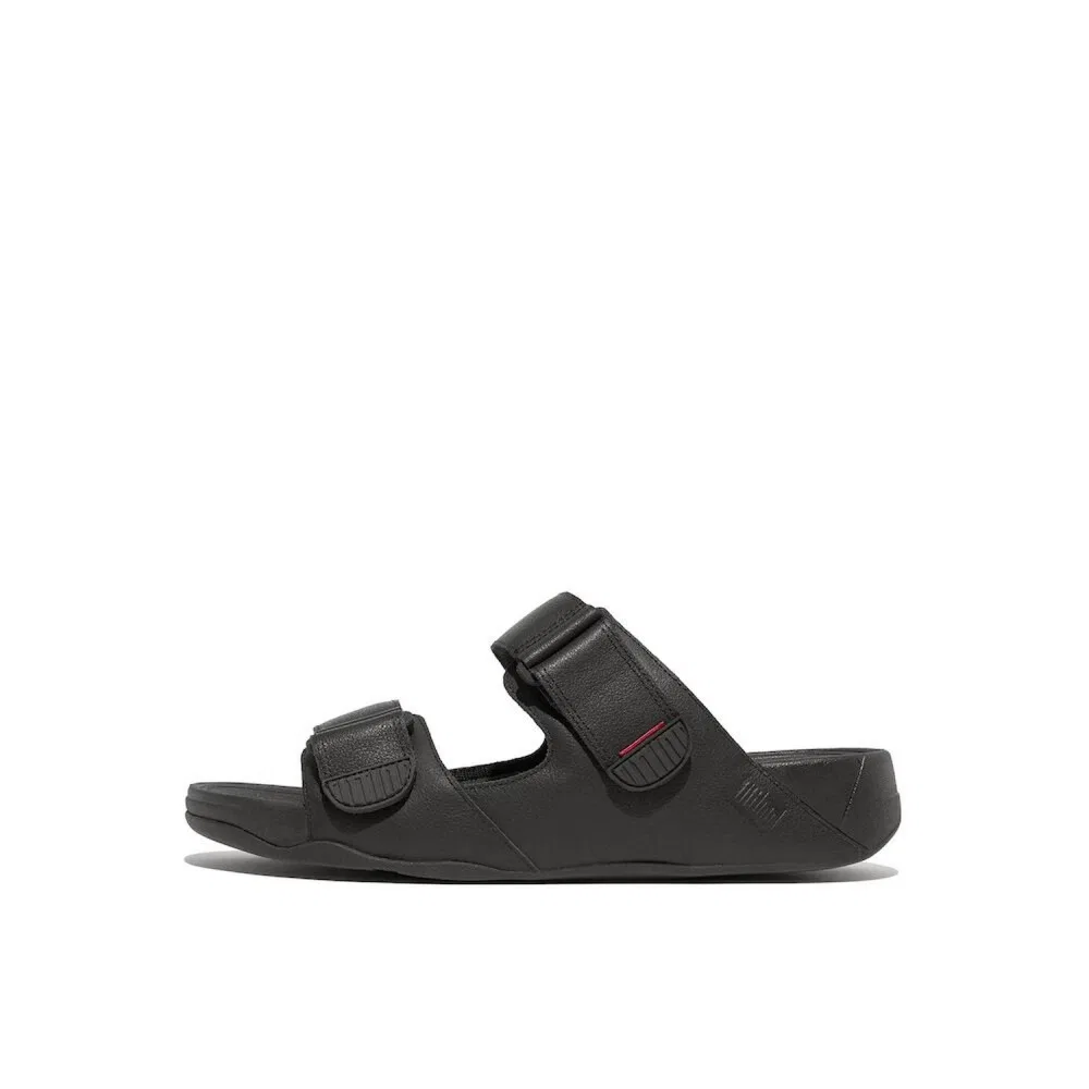 Мужские чёрные кожаные слайды Gogh Moc от Fitflop