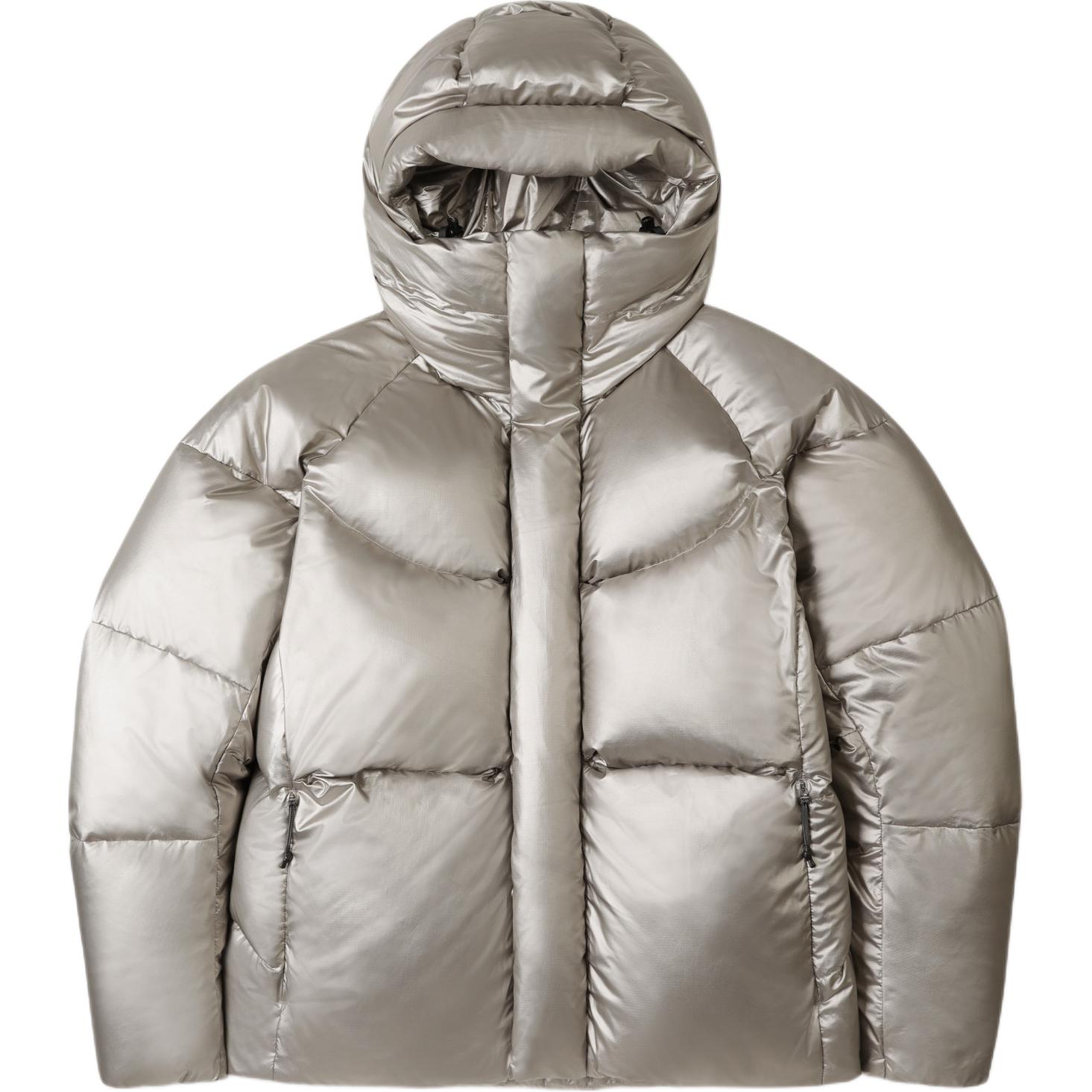 

Kolon Sport Мужская пуховая куртка, серебристая, с капюшоном, средней высоты