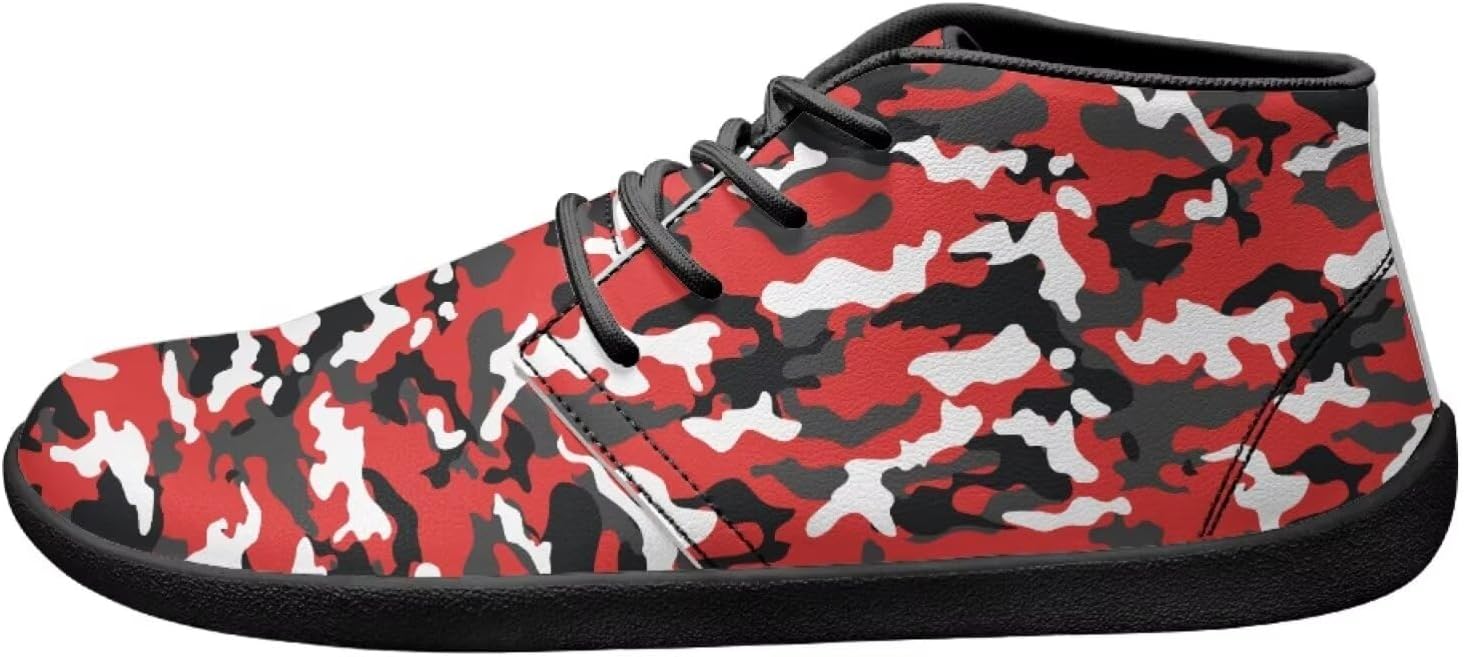 

Мужские модные ботинки Forchrinse с принтом серой собаки и сердцем, средние по высоте, для прогулок, водонепроницаемые, повседневные ботинки на шнуровке, чукка, красный