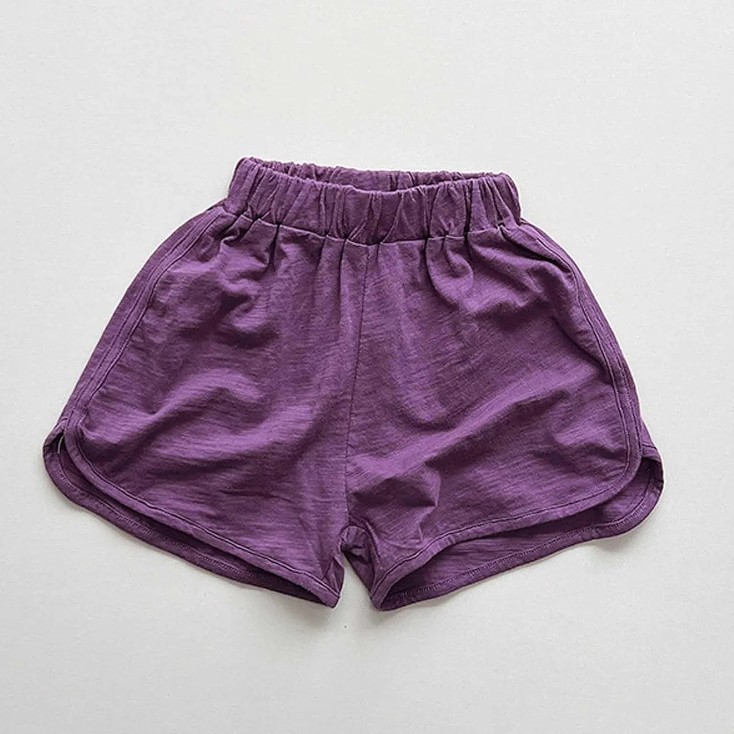 Шорты хлопковые спортивные для девочек, Purple — фото 2