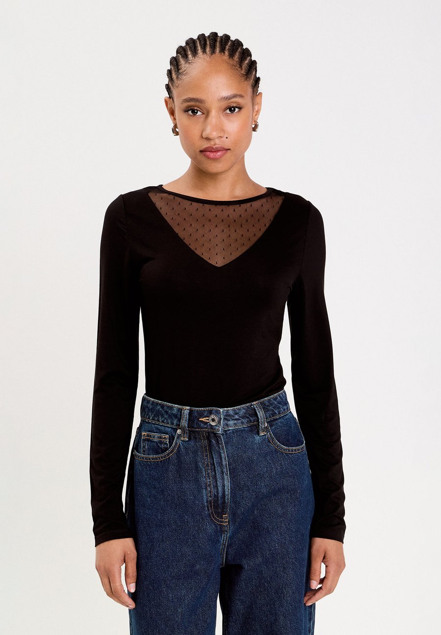 

Топ Cache Cache LANGARM MIT RUNDHALSAUSSCHNITT, Noir/Black