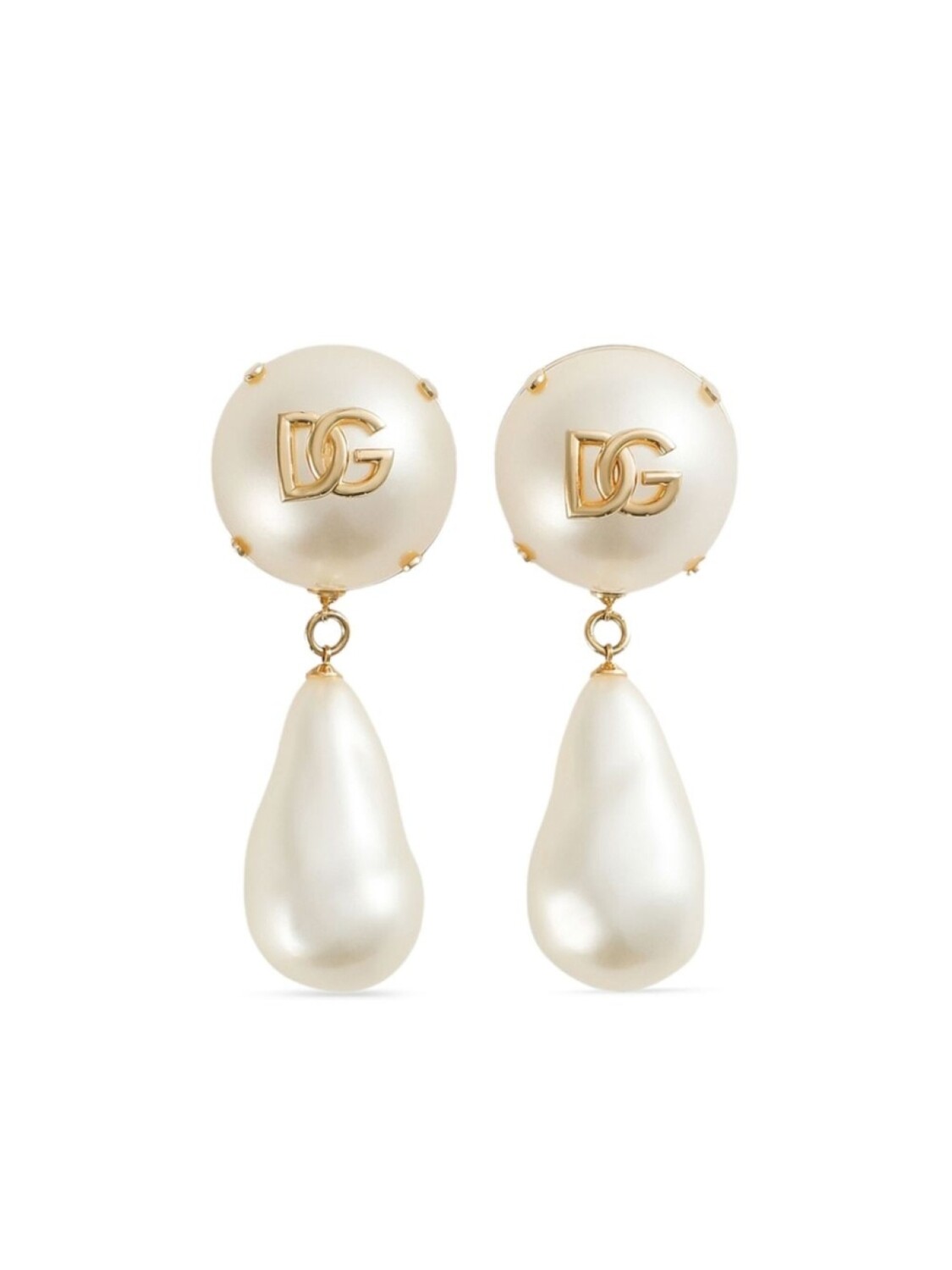 

Dolce & Gabbana серьги с логотипом DG, золотой