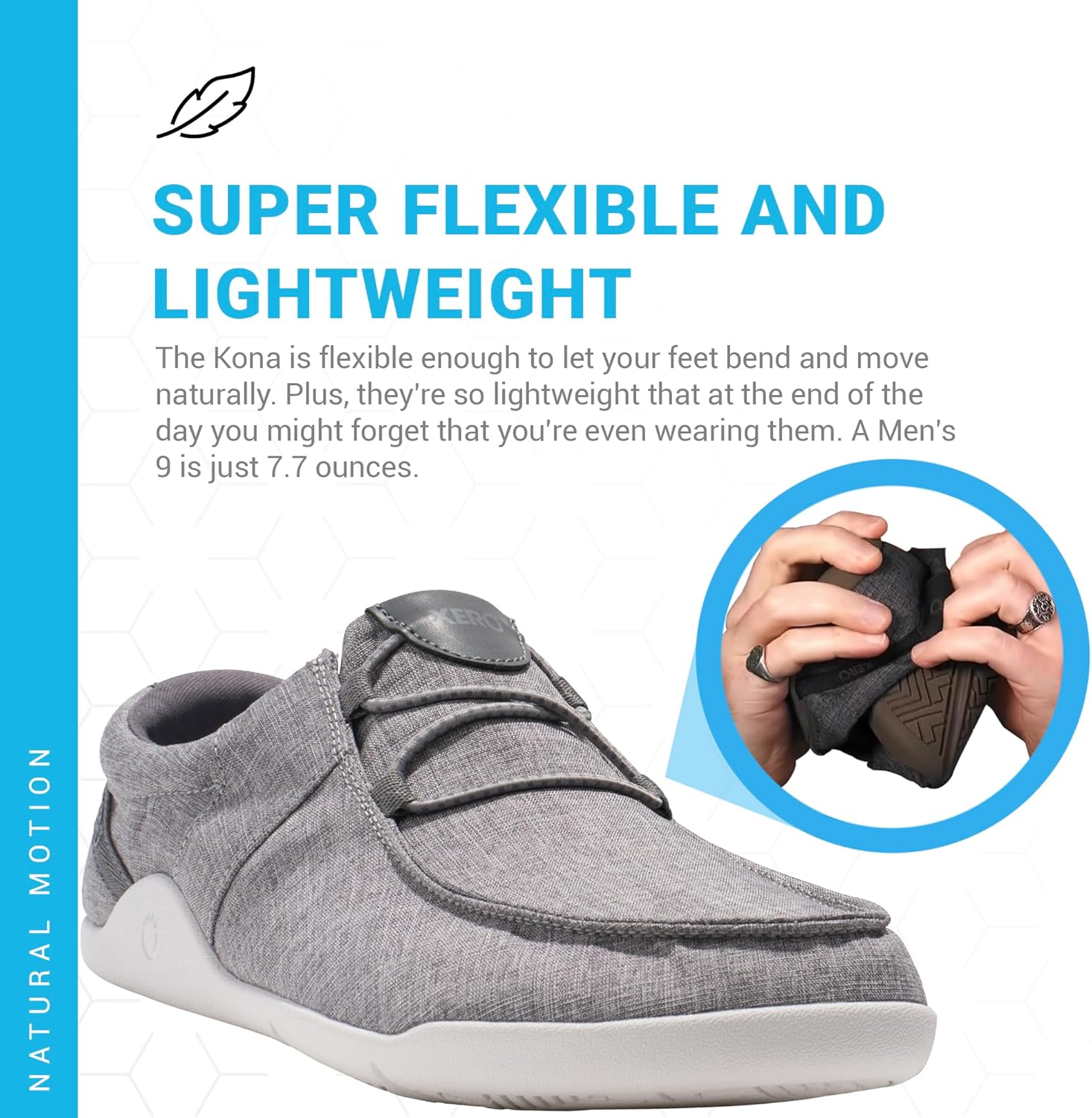 Мужские слипоны Xero Shoes Kona Barefoot, Alloy — фото 4