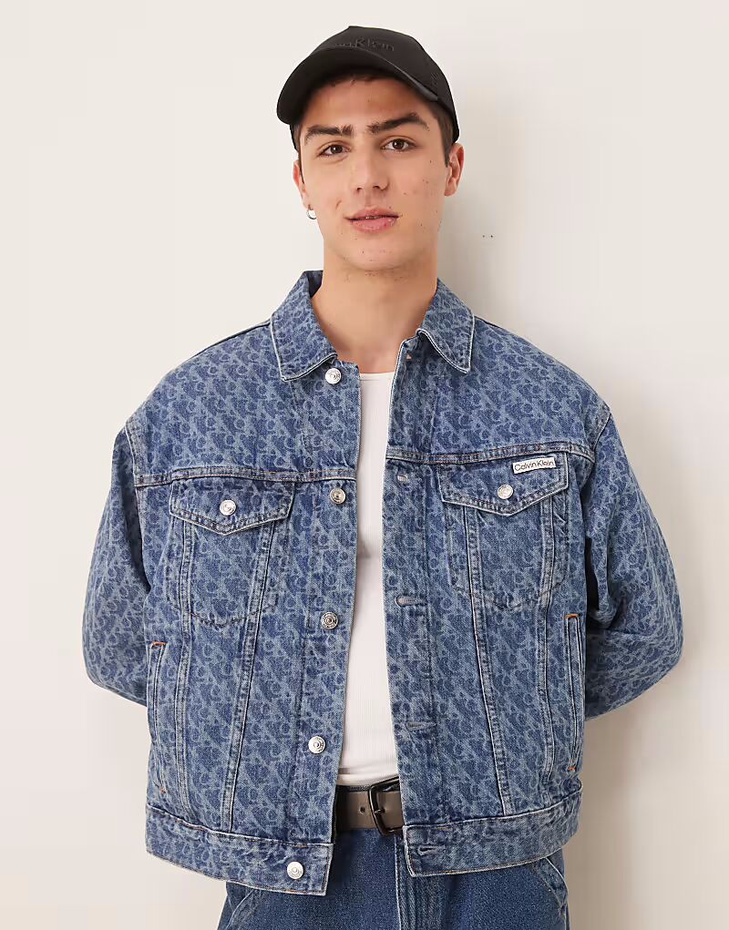 

Джинсовая куртка Calvin Klein Jeans с принтом 90-х годов, цвет полустирки