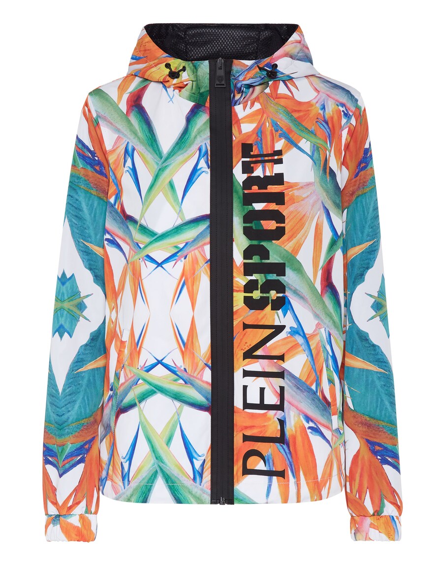 

Тренировочная куртка Plein Sport Athletic Jacket Flowers, белый