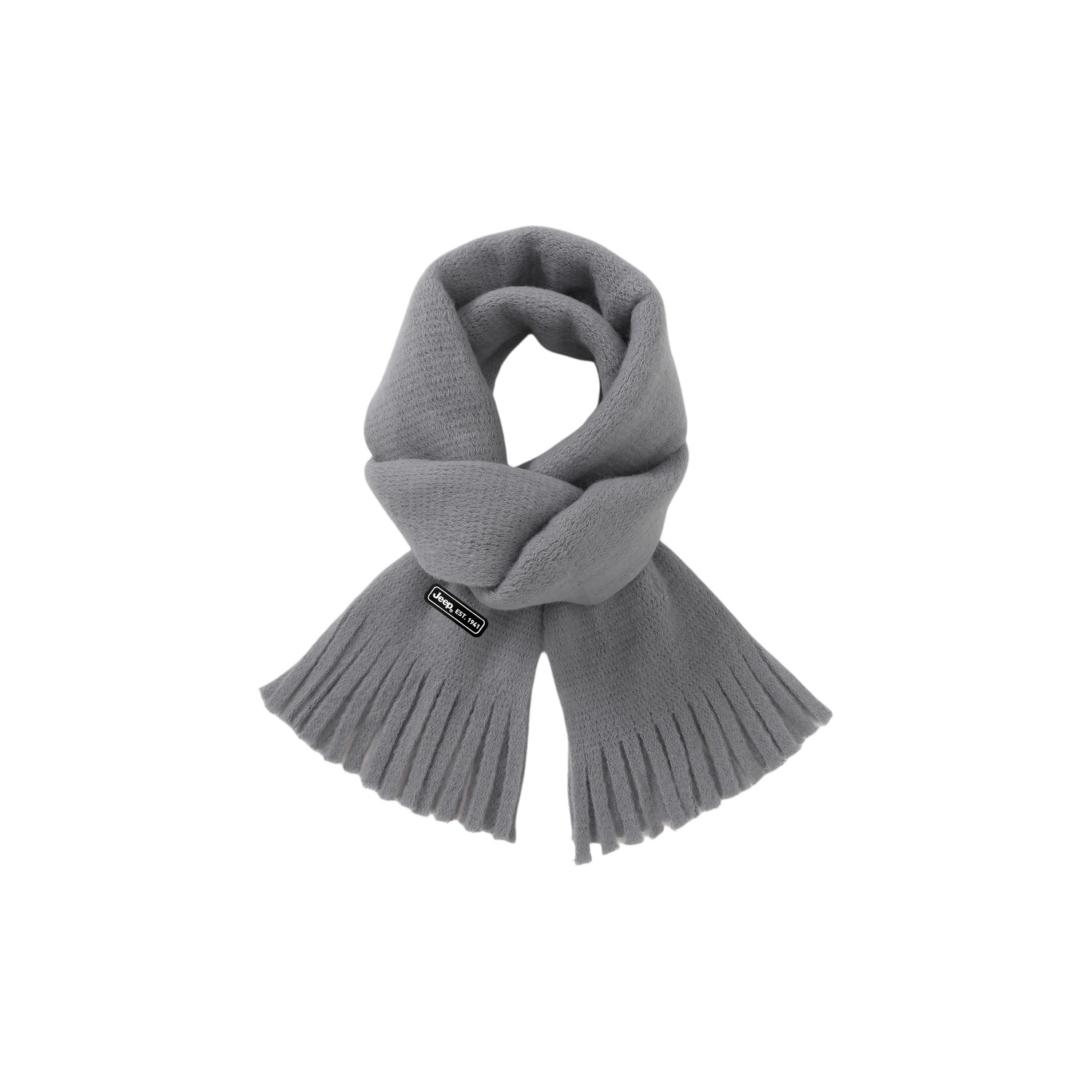 

Вязаный шарф из полиэстера, унисекс Jeep, small lamb's fur серый