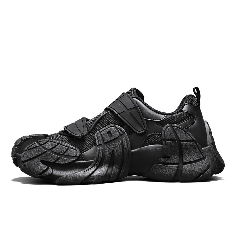 

EGCHI Мужские черные массивные кроссовки лоу-топ, цвет Black