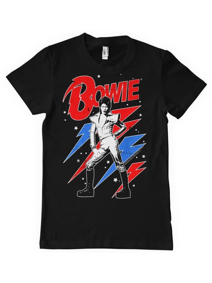 

David Bowie Футболка "Lightning Bolt T-Shirt" черного цвета, Черный, David Bowie Футболка "Lightning Bolt T-Shirt" черного цвета