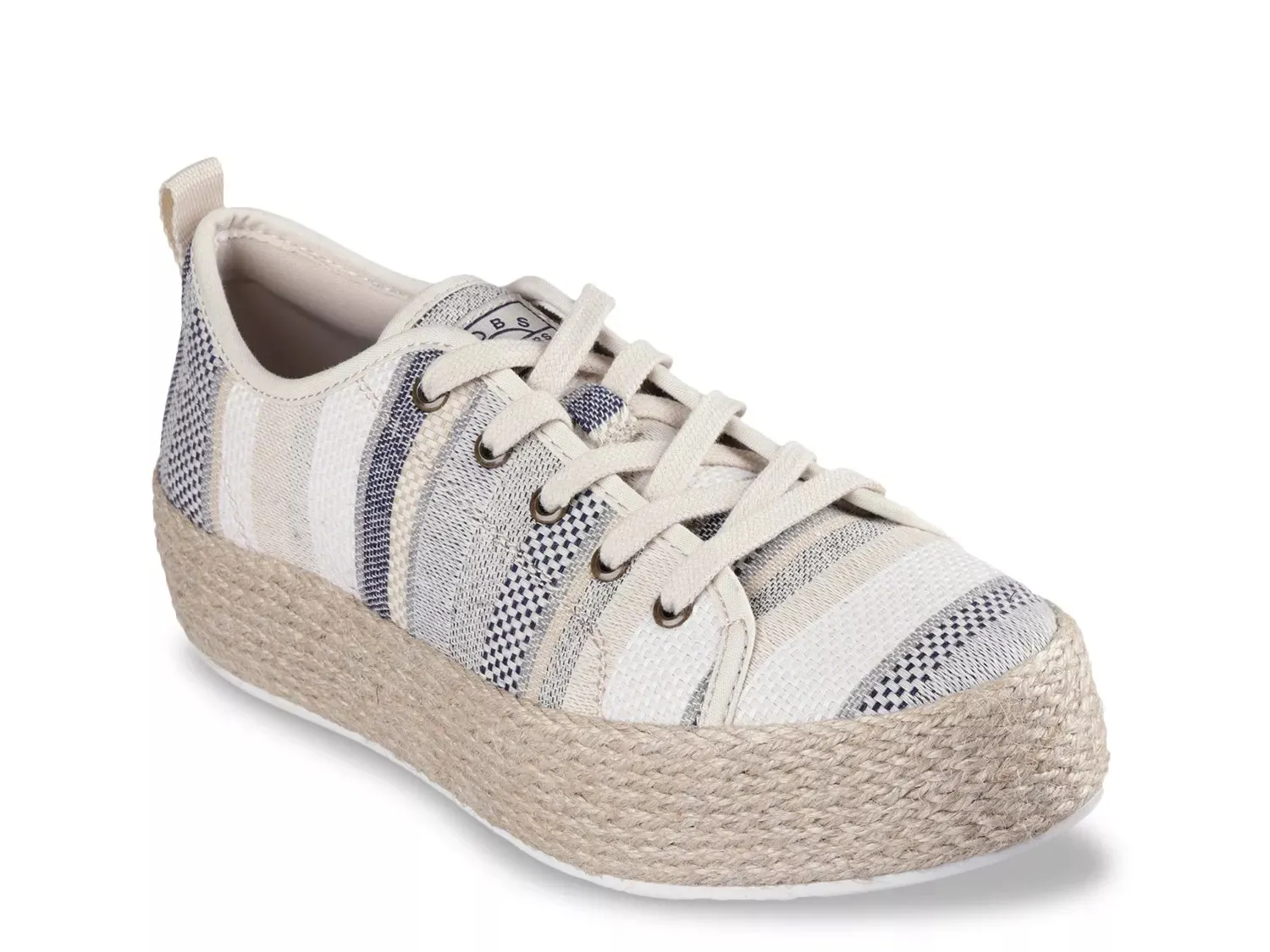 Кроссовки Skechers BOBS Sesame Espadrille, с принтом в тёмно-синюю полоску