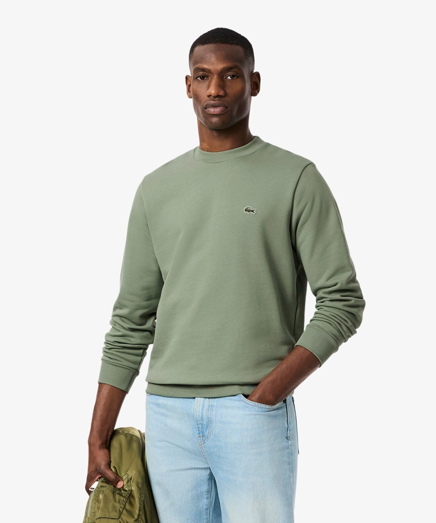 Обычная толстовка с круглым вырезом LACOSTE, Sage Green