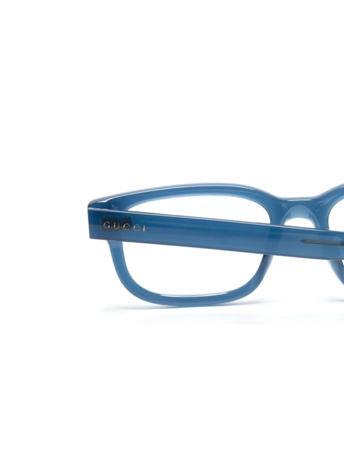 Gucci Eyewear очки в прозрачной квадратной оправе, синий — фото 3