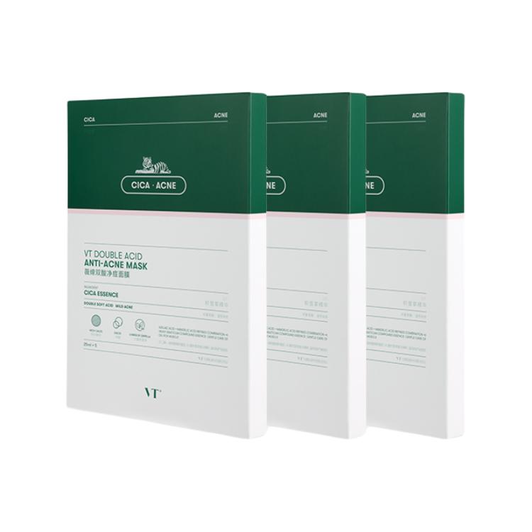 

Двойная кислотная маска для борьбы с акне борьба с акне, успокаивающая, увлажняющая, восстанавливающая и питающая VT