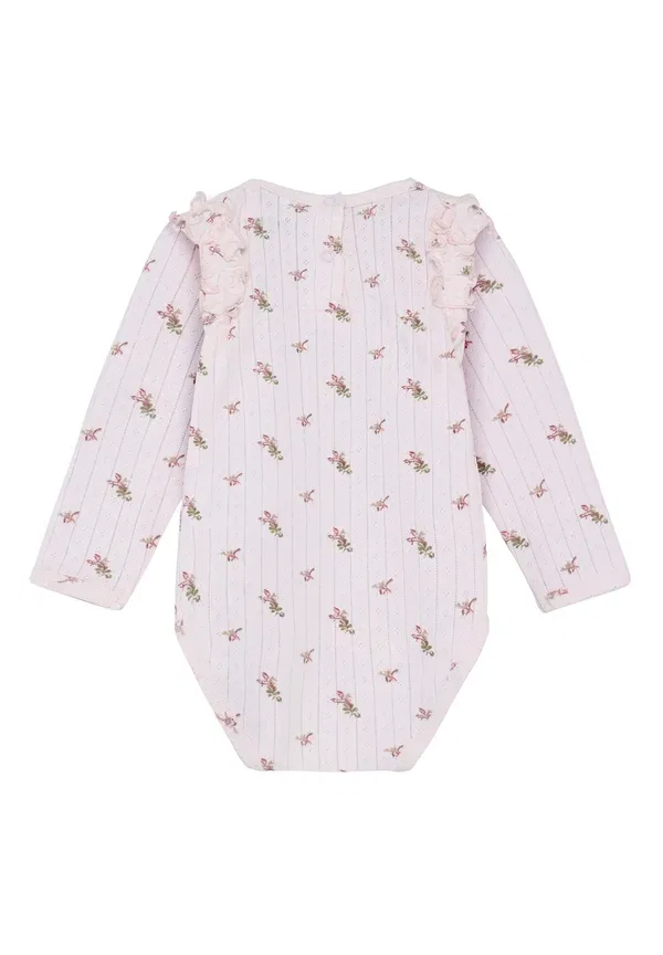 Боди Minymo Long sleeve all over print pointell, нежность — фото 2