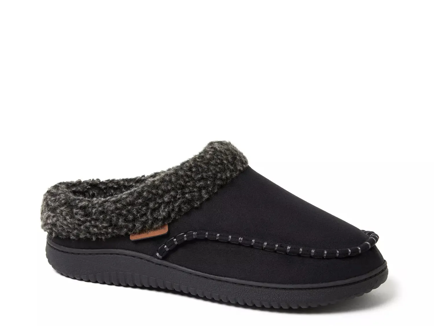 Marshall Berber Cuff Clog Slipper Dearfoams, Black