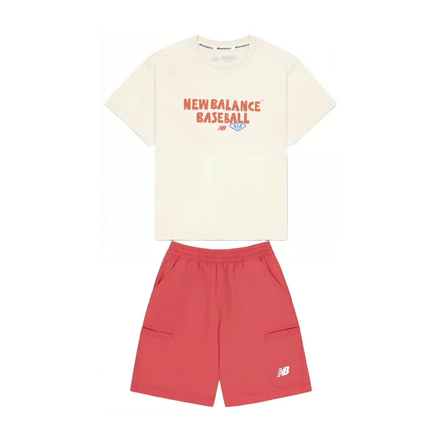 Детская повседневная спортивная одежда New Balance, Set (White+Red)