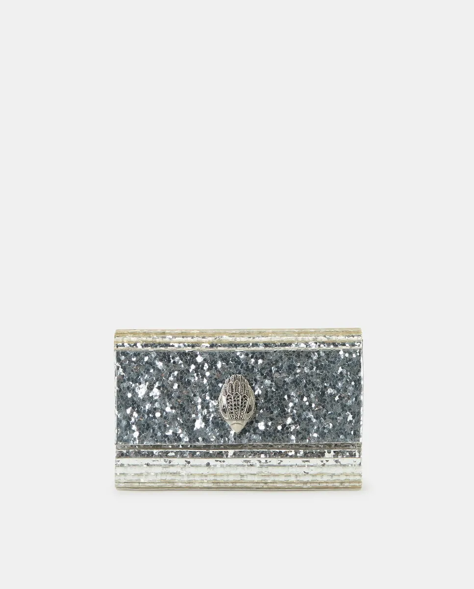 

Серебряный клатч с цепочкой Kurt Geiger, серебряный