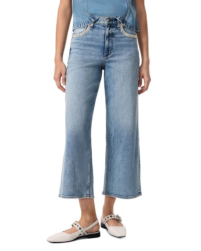 

Андри Укороченные Джинсы с Высокой Посадкой в Цвете Pacific Jewel rag & bone, синий