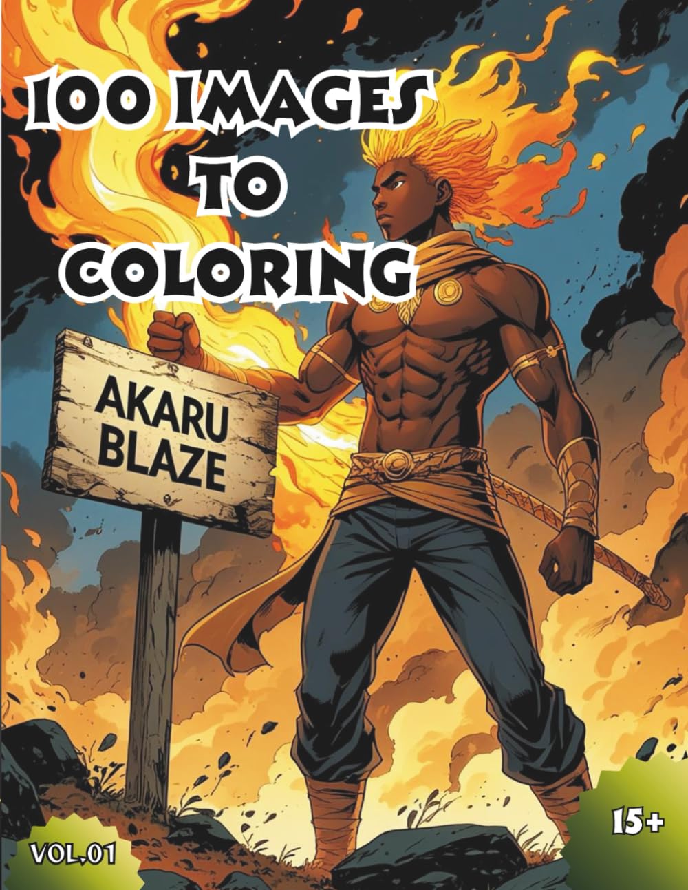 

100 IMAGES TO COLORING: AKARU BLAZE (Independently published)