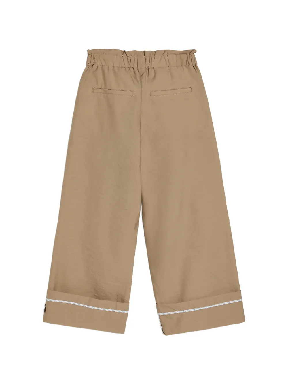 Брюки с декором Monili Brunello Cucinelli Kids, бежевый — фото 2