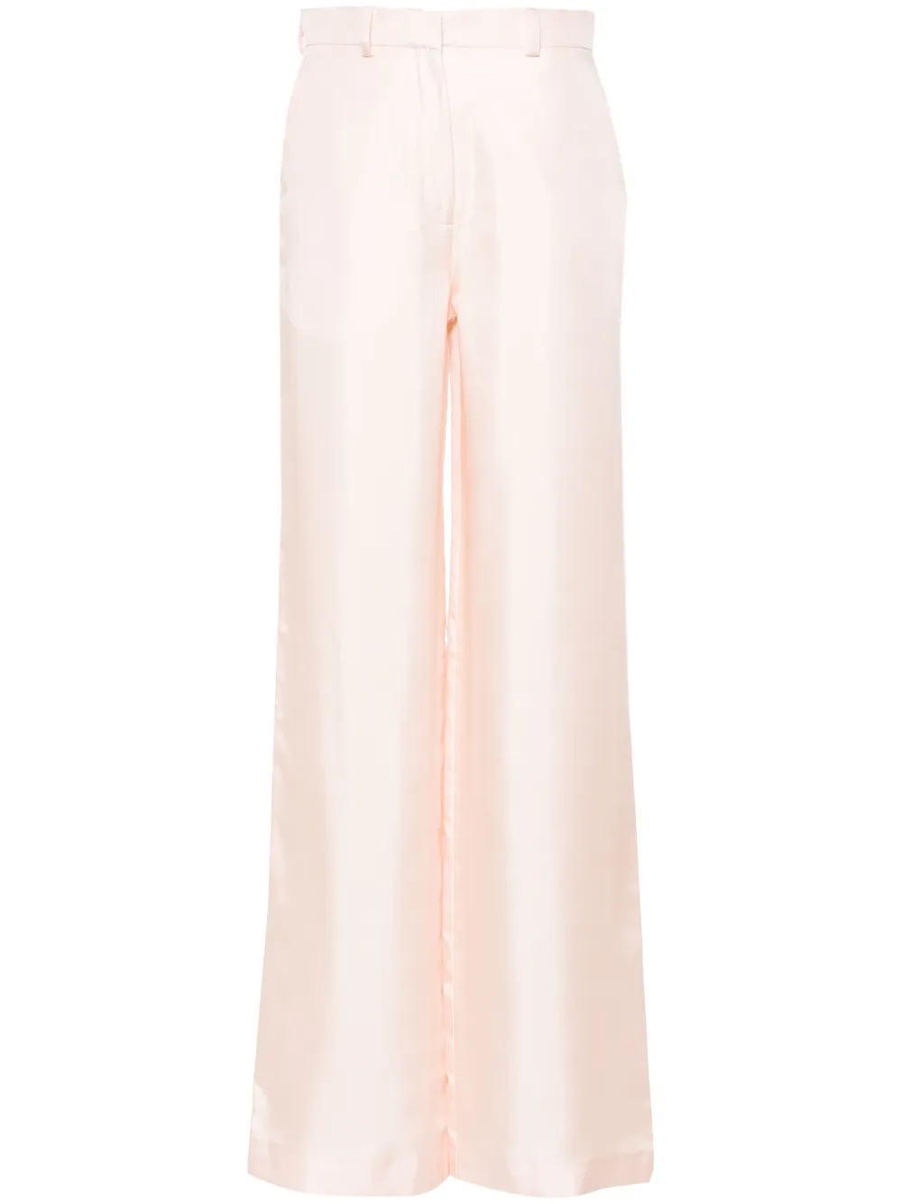 

Шелковые брюки широкого кроя Lanvin, розовый