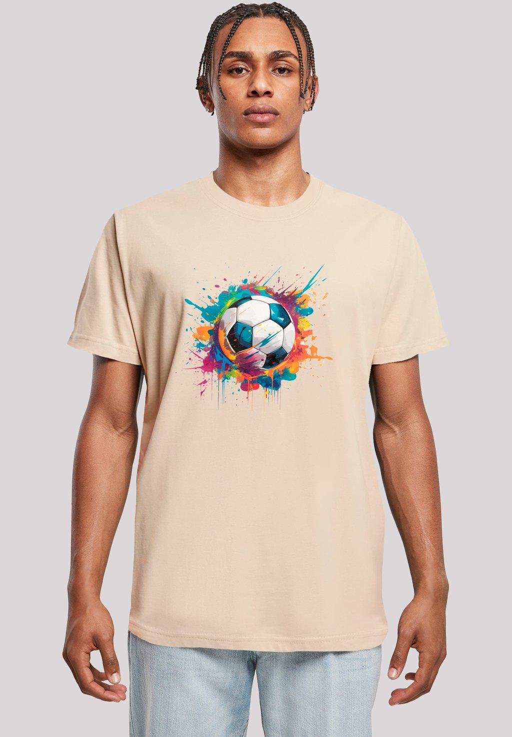 

Футболка с принтом BUNTE FUSSBALL F4NT4STIC, песочный