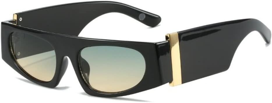 

Ретро-солнцезащитные очки «кошачий глаз» для женщин с градиентным переходом цвета, широкие дужки; панк-солнцезащитные очки с защитой от УФ-излучения UV400 для мужчин LANGSER, Black Green