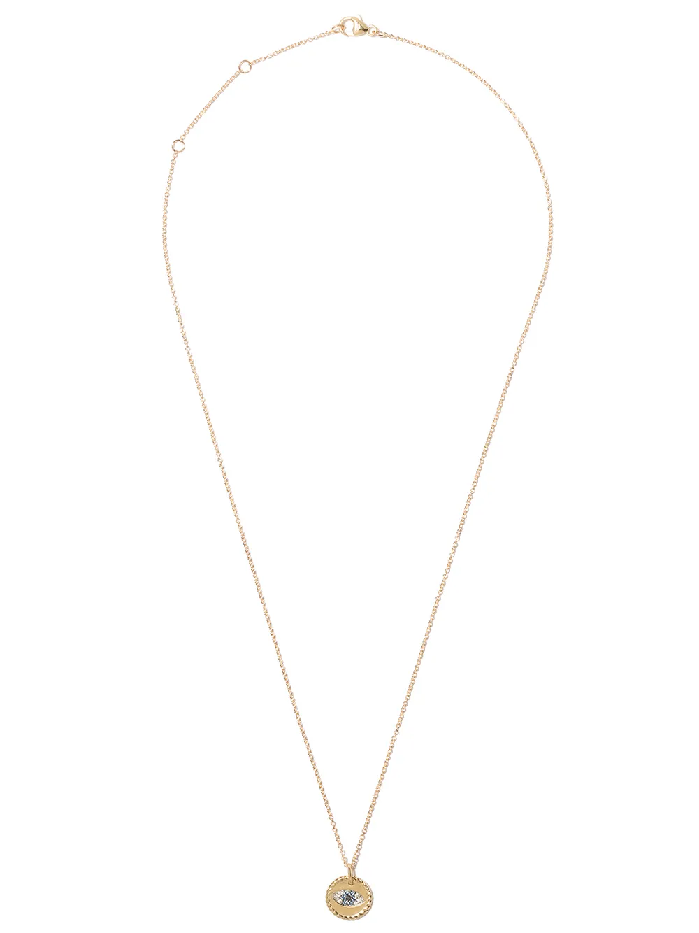 

Колье Cable Collectibles Evil Eye из желтого золота с сапфиром и бриллиантами David Yurman, золотой