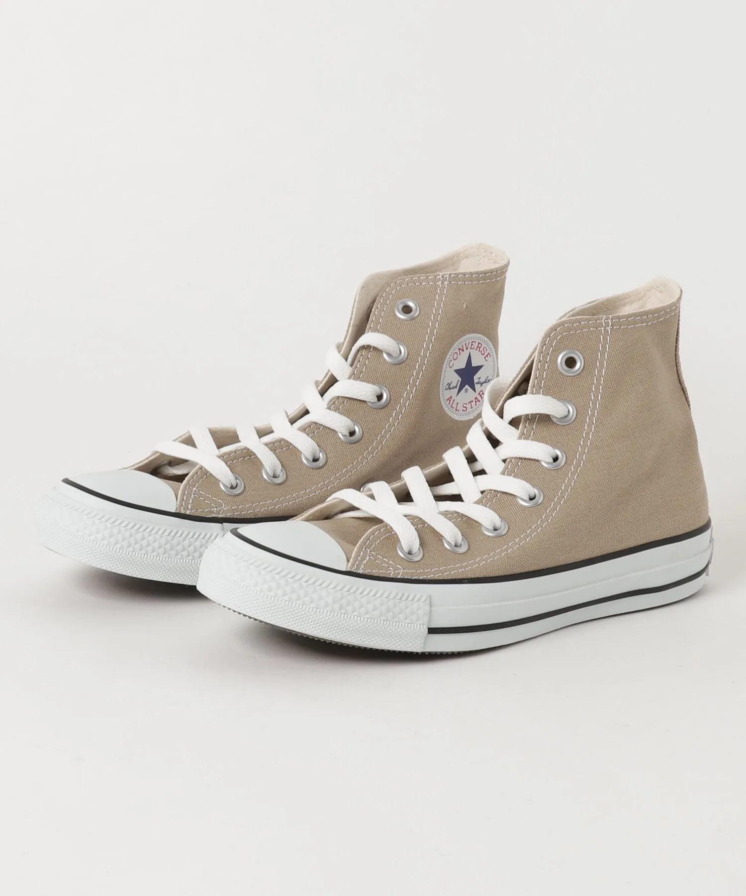 Кроссовки высокие из текстиля CONVERSE ALL STAR COLORS HI бежевые — фото 4