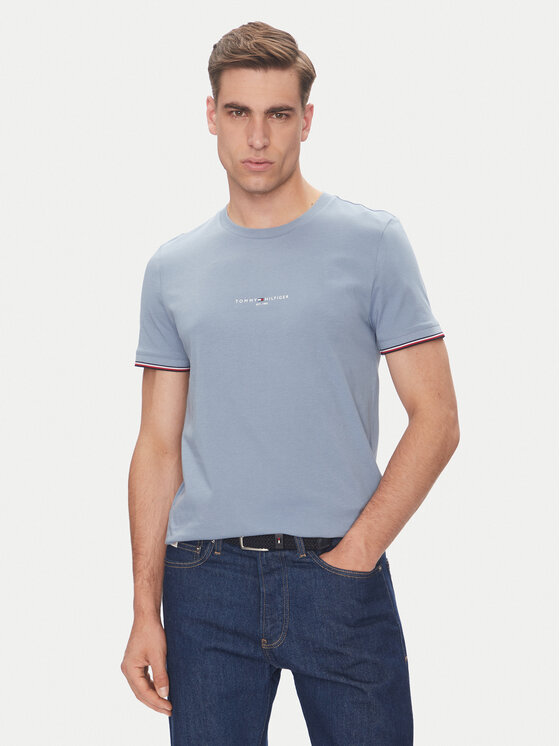 

Футболка обычного кроя Logo MW0MW32584 Tommy Hilfiger, голубой