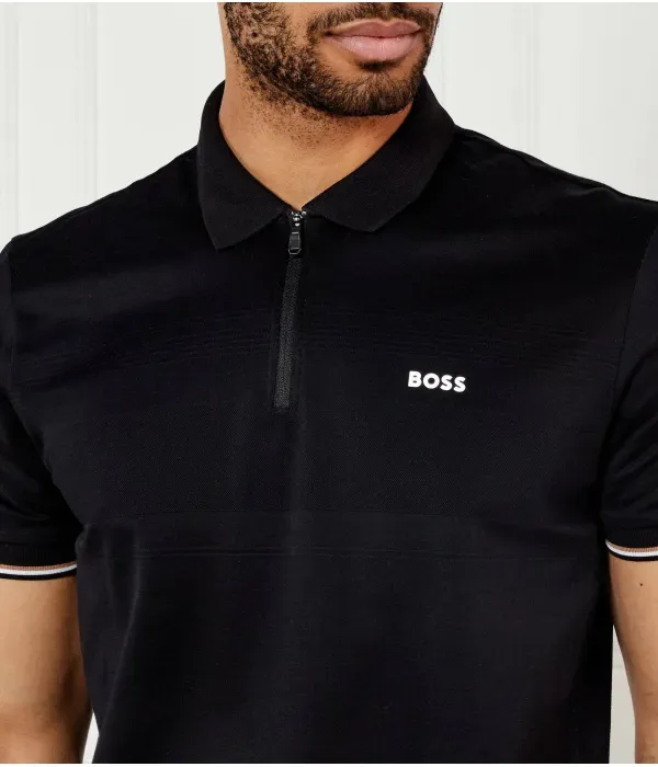Поло Филикс regular fit Boss Green, черный — фото 4
