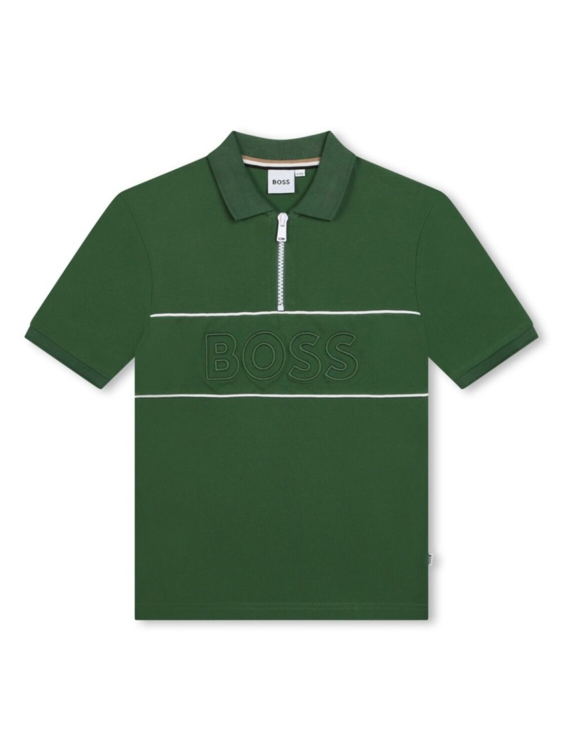 

BOSS Kidswear рубашка поло с вышитым логотипом, зеленый