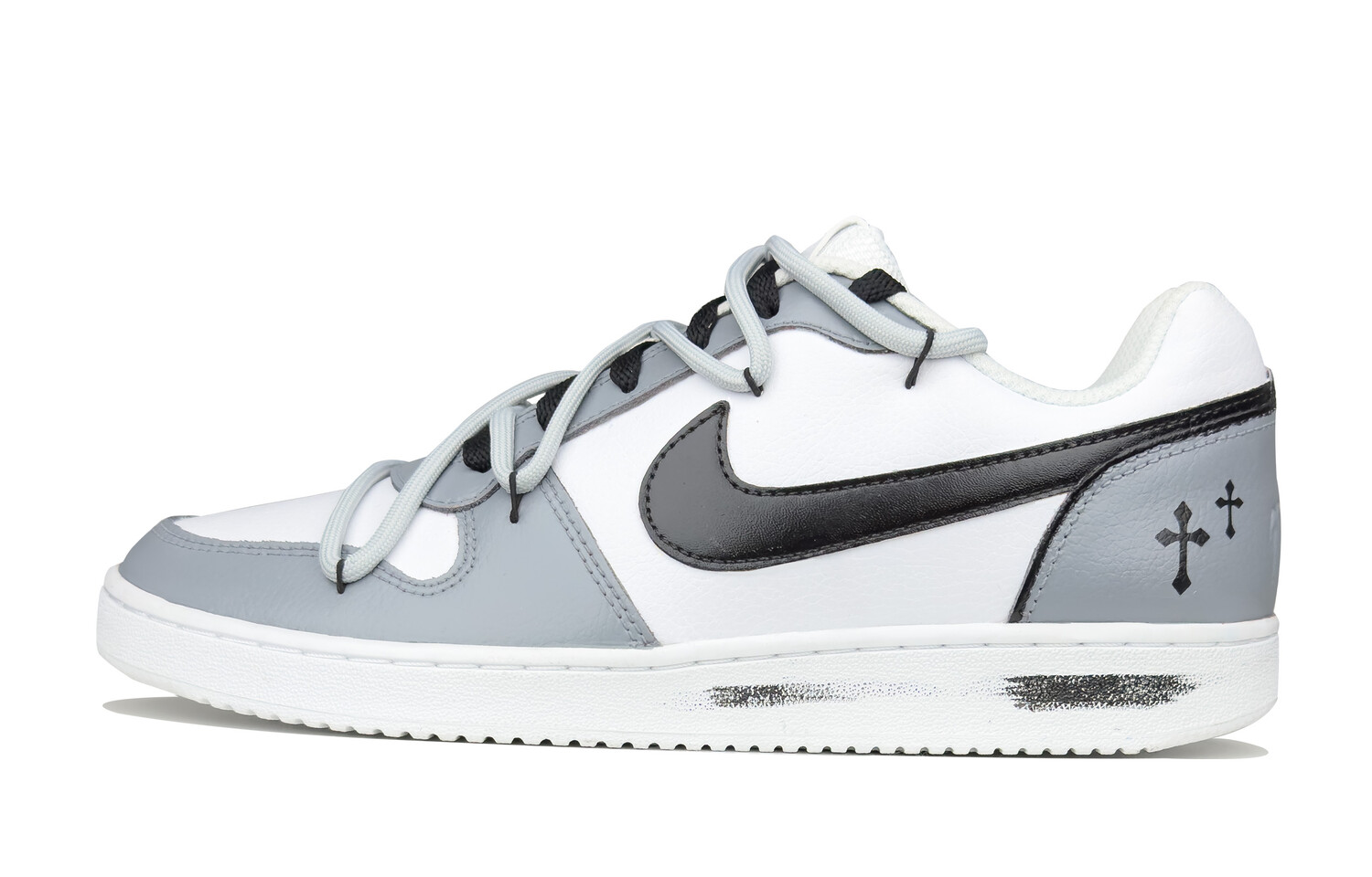 

Кроссовки Nike EBERNON Skateboarding Shoes Men Low-top White/gray/black, серый