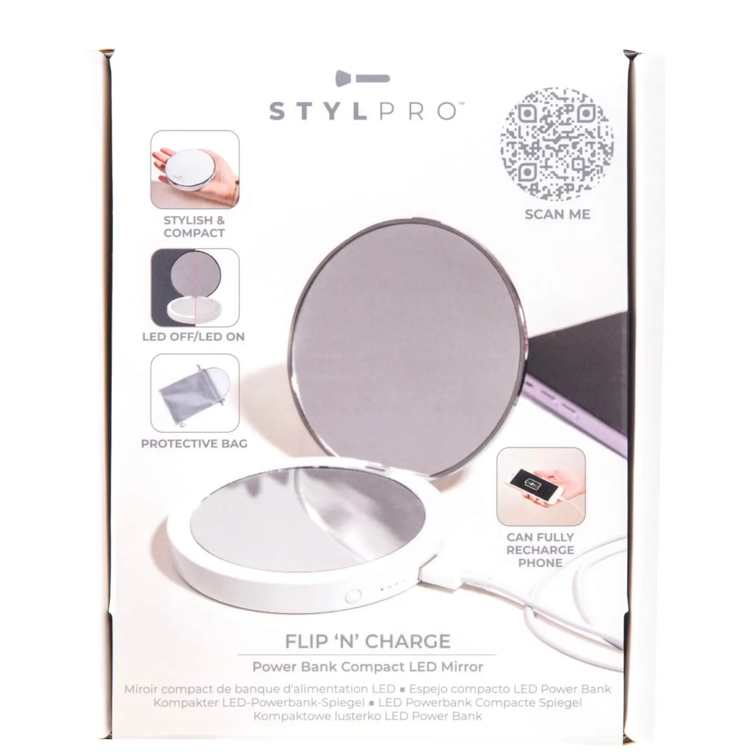 

Зеркало Flip 'N' Charge Stylpro